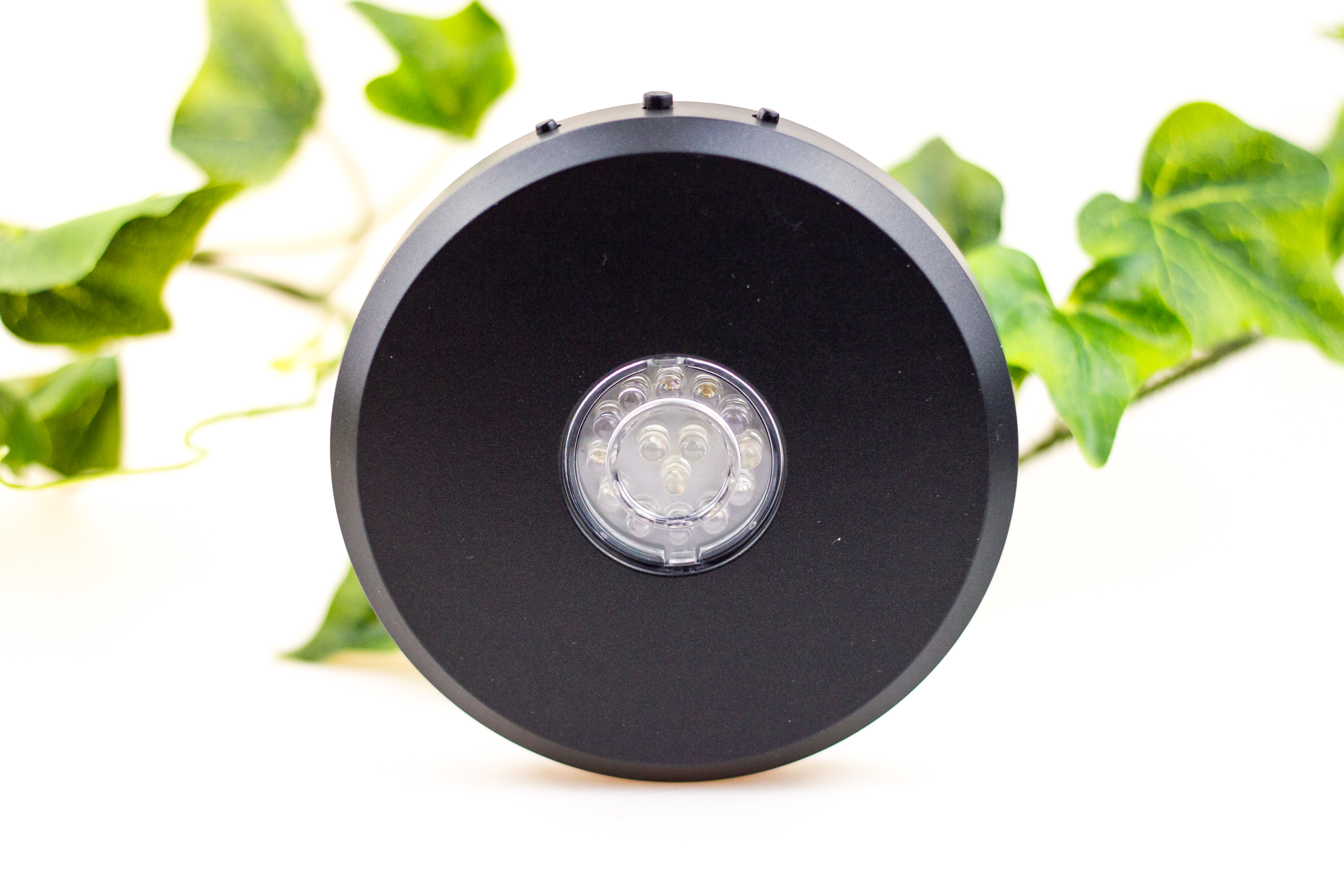 LED Untersetzter schwarz/ rund - RGB