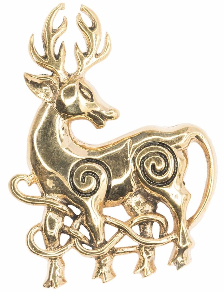 Schmuck Anhänger - DWALIN - Keltischer Hirsch - Bronze