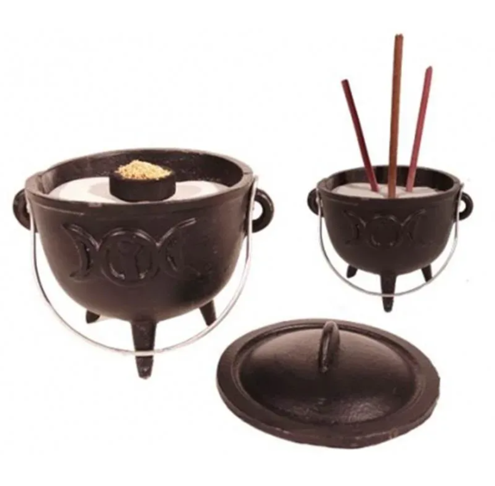 Cauldron (Hexenkessel) Sonne und Mond -- 1080 g - 12x9.5 cm