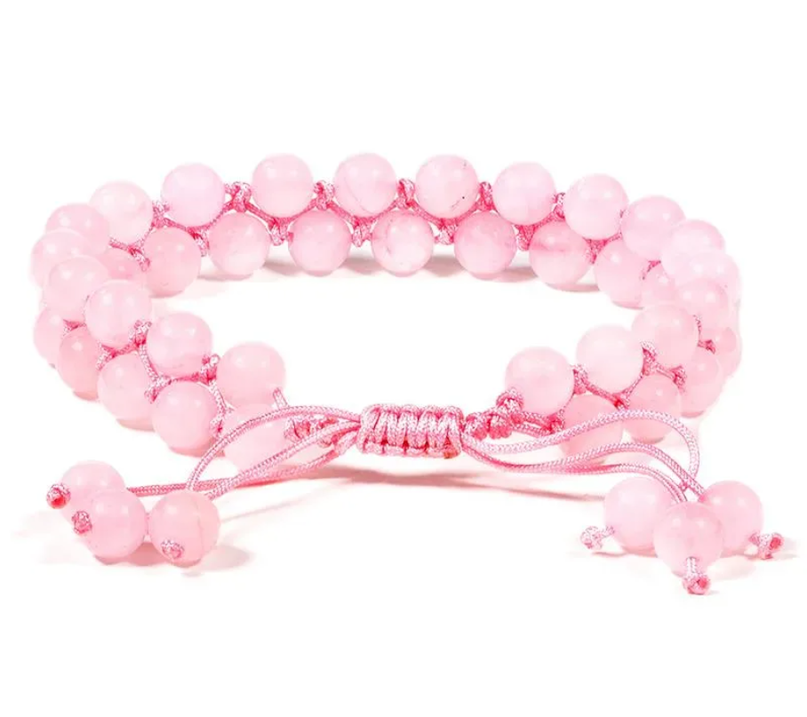 Armband Rosenquarz -- 0.6 cm