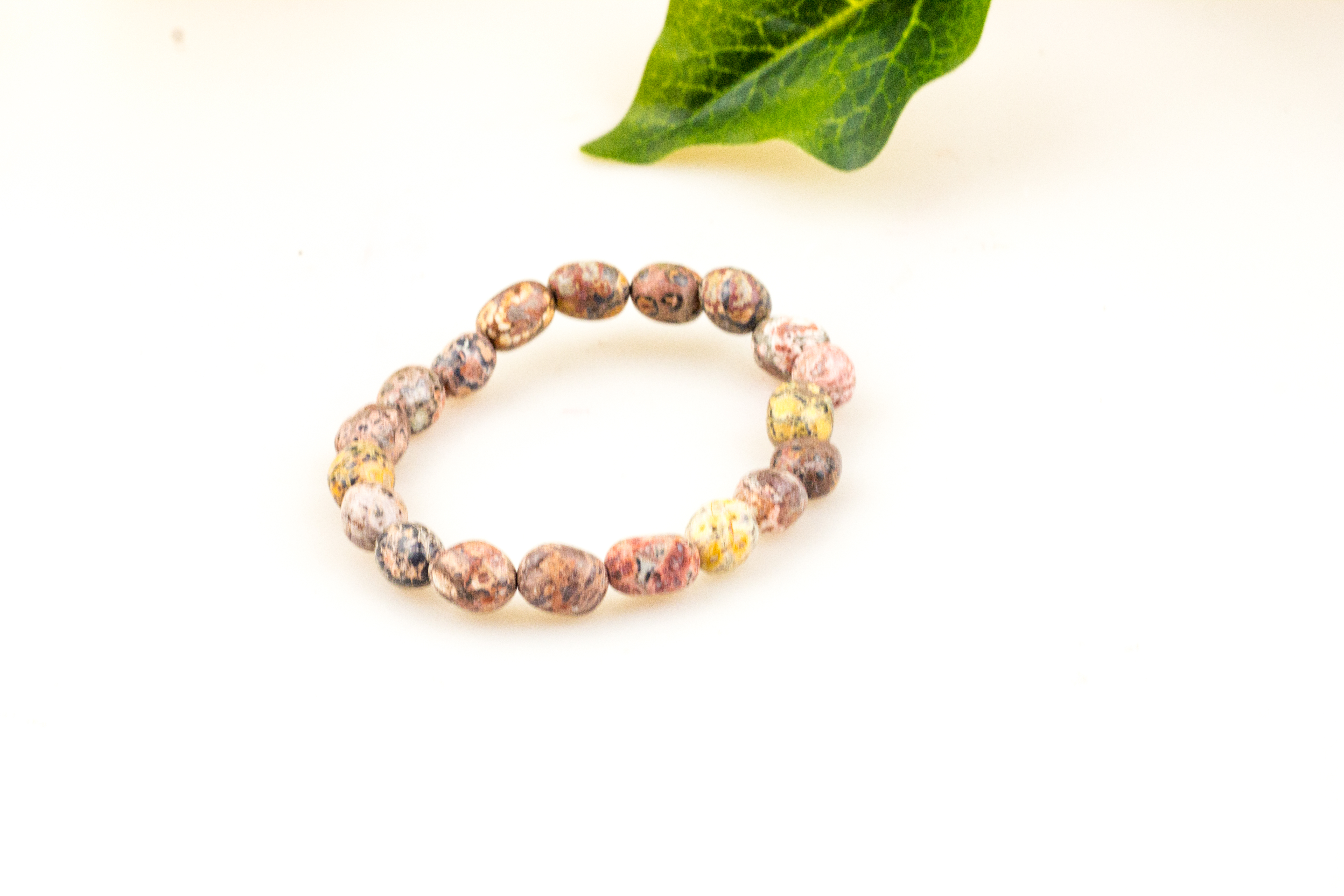 Kugelarmband ca. 8 mm - Leopardjaspis